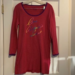 Victoria Secret long sleeve nightshirt.